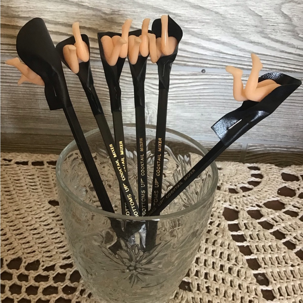 Vintage “Bottoms Up” Swizzel sticks